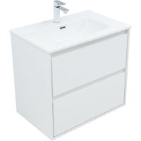 Тумба под раковину Aquanet Милан 70 подвесная Белый глянец арт-336368 — фото 2, Тумбы под раковину