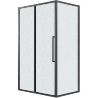 Душевой уголок Grossman Cosmo 100х90 120.K33.02.1090.21.02 профиль Черный матовый стекло шиншилла — фото 9, Прямоугольные душевые уголки