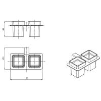Товар: Стакан для зубных щеток Raglo R301.08.09 двойной Графит - фото 11 Стакан для зубных щеток Raglo R301.08.09 двойной Графит — фото 11, Мыльницы