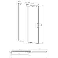 Душевая дверь Vincea Dice 130 VDS-4D130CLGM профиль Вороненая сталь стекло прозрачное — фото 4, Душевые двери в нишу