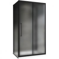 Душевой уголок Abber Schwarzer Diamant 160x100 AG30160BMH-S100BM-S100BM профиль Черный стекло матовое — фото 2, Прямоугольные душевые уголки