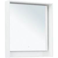 Зеркало Aquanet Милан 80 306384 с подсветкой Белый глянец с сенсорным выключателем — фото 1, Зеркала в ванную комнату