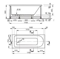 Товар: Акриловая ванна Veedi Mira 170х75 13217075 без гидромассажа - фото 2 Акриловая ванна Veedi Mira 170х75 13217075 без гидромассажа — фото 2, Ванны