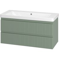 Тумба с раковиной Brevita Victory 105 УТ000016000 подвесная Зеленая матовая — фото 1, Тумбы с раковиной