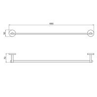 Полотенцедержатель Aquatek Бетта AQ4614CR Хром — фото 2, Полотенцедержатели