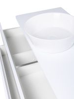 Тумба с раковиной Orange Otto 100 Ot-100TuMDF+B08-360W подвесная Белый глянец — фото 7, Тумбы с раковиной