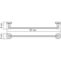 Полотенцедержатель WasserKRAFT Nau K-7730 Хром — фото 3, Полотенцедержатели