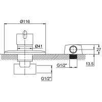 Смеситель для душа Kaiser Merkur 26017-1Br Бронза — фото 3, Смесители
