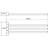 Полотенцедержатель WasserKRAFT Isar поворотный Темная бронза арт-K-1633 — фото 4, Полотенцедержатели