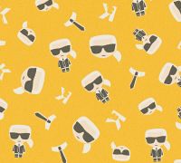 Обои AS Creation Karl Lagerfeld Винил на флизелине (0,53*10,05) Желтый, Надписи арт-37843-4 — фото 3, Обои для стен