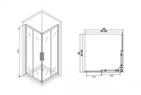 Товар: Душевой уголок Abber Schwarzer Diamant 90х90 AG02090BH профиль Черный стекло прозрачное - фото 5 Душевой уголок Abber Schwarzer Diamant 90х90 AG02090BH профиль Черный стекло прозрачное — фото 5, Квадратные душевые уголки