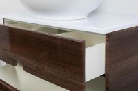 Тумба с раковиной Orange Orange Sole-75TU+RA подвесная Орех Белая — фото 3, Тумбы с раковиной