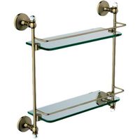 Стеклянная полка Art&Max Antic Crystal AM-E-2682BSJ-Br Бронза — фото 1, Полки для ванной и душа