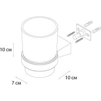Стакан для зубных щеток Fixsen Trend Graphite FX-98006 Черный графит — фото 3, Стаканы для зубных щеток