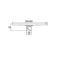 Товар: Душевой трап Orange 200x80 TR01-009b с Черной матовый решеткой - фото 2 Душевой трап Orange 200x80 TR01-009b с Черной матовый решеткой — фото 2, Трапы для душа