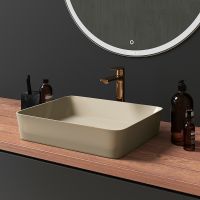 Раковина-чаша Grossman 48 GR-3016BEM Бежевая матовая — фото 2, Раковины накладные