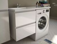 Тумба с раковиной Эстет Dallas Luxe 130 L ФР-00002222 подвесная Белая — фото 5, Тумбы с раковиной