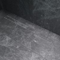 Душевой лоток AM.PM PrimeFlow 90 с решеткой Хром матовый / под плитку Tile арт-W02SC-U11-090-04SB — фото 10, Душевые лотки