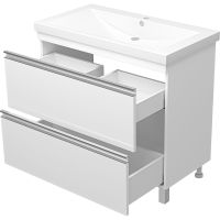 Тумба с раковиной Misty Ингрид 90 УТ000015020 Белая — фото 4, Мебель для ванной