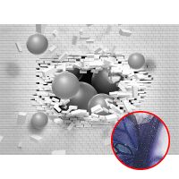 Фреска Ortograf 3D 21069 Фактура бархат серебро FX-S Флизелин (3,7*2,7) Белый/Серый, Кирпич/Абстракция — фото 1, Фрески