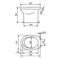 Товар: Унитаз Оскольская Керамика Дачный 46901100002 с сиденьем - фото 4 Унитаз Оскольская Керамика Дачный 46901100002 с сиденьем — фото 4, Напольные унитазы