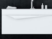 Тумба под раковину Clarberg Papyrus 100 PAP0110 подвесная Белая — фото 3, Тумбы под раковину