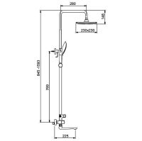 Душевая система Gappo G49 G2449 Белая Хром — фото 2, Душевые стойки
