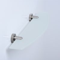 Стеклянная полка WasserKRAFT Tauber K-64424 Никель — фото 2, Полки для ванной и душа