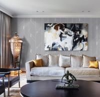 Обои LOYMINA Liberty LIB3 001/1 Флизелин (1*10,05) Белый/Золото, Геометрия — фото 3, Обои для стен