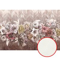 Фреска Ortograf Levity 33393 Фактура флок FLK Флизелин (4*2,7) Коричневый/Разноцветный, Цветы — фото 1, Фрески