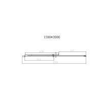 Душевая дверь Vincea Dice 120 VDS-4D120CLB профиль Черный стекло прозрачное — фото 5, Душевые двери в нишу