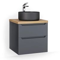 Тумба под раковину Jorno Wood 60 wood.01.60/P/GR подвесная Серая — фото 3, Тумбы под раковину