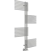 Водяной полотенцесушитель Terminus Европа П28 70х1400 4670078530639 Хром, нижнее подключение, G 1/2" ВР, с комплектом вентилей — фото 1, Водяные полотенцесушители