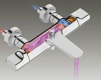Смеситель для ванны Jacob Delafon Aleo E72286-CP с термостатом Хром — фото 4, Смеситель для ванны