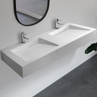 Товар: Раковина Abber Stein 120 AS2643-1.2 двойная Белая матовая - фото 2 Раковина Abber Stein 120 AS2643-1.2 двойная Белая матовая — фото 2, Раковины подвесные