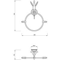 Кольцо для полотенец Migliore Luxor 26122 Золото — фото 4, Полотенцедержатели