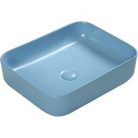 Раковина-чаша SantiLine 50 SL-1051BL Голубая матовая — фото 1, Раковины накладные