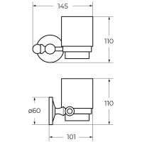 Товар: Стакан для зубных щеток Art&Max Antic AM-E-2668AL Хром - фото 2 Стакан для зубных щеток Art&Max Antic AM-E-2668AL Хром — фото 2, Мыльницы