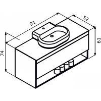 Товар: Тумба под раковину Orka Knidos 90 3001004 подвесная Legnano - фото 7 Тумба под раковину Orka Knidos 90 3001004 подвесная Legnano — фото 7, Мебель для ванной