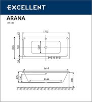 Товар: Акриловая ванна Excellent Arana 180x85 WAEX.ARA18.SMART.BR с гидромассажем - фото 8 Акриловая ванна Excellent Arana 180x85 WAEX.ARA18.SMART.BR с гидромассажем — фото 8, Ванны