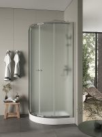 Душевой уголок Agger A01-090MCR 90x90 профиль Хром стекло матовое — фото 3, Душевые уголки