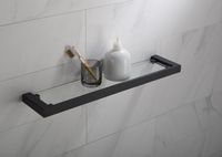 Стеклянная полка Timo Selene 14072/03 Черный — фото 2, Полки для ванной и душа