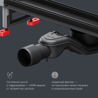 Товар: Душевой лоток AM.PM MasterFlow 50 W01SC-U11-050-04BM с Черной матовой решеткой / под плитку Tile - фото 26 Душевой лоток AM.PM MasterFlow 50 W01SC-U11-050-04BM с Черной матовой решеткой / под плитку Tile — фото 26, Душевые лотки