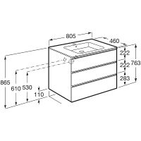 Товар: Тумба под раковину Roca The Gap 80 A857406402 подвесная Городской дуб - фото 11 Тумба под раковину Roca The Gap 80 A857406402 подвесная Городской дуб — фото 11, Мебель для ванной