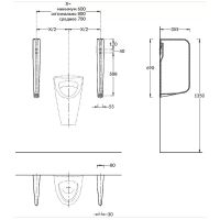 Товар: Перегородка для писсуаров Kerama Marazzi PROC.sep.02 Белая - фото 5 Перегородка для писсуаров Kerama Marazzi PROC.sep.02 Белая — фото 5, Комплектующие для туалета