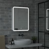 Товар: Зеркальный шкаф Reflection Circle 550х800 R RF2106SR с подсветкой Белый матовый - фото 9 Зеркальный шкаф Reflection Circle 550х800 R RF2106SR с подсветкой Белый матовый — фото 9, Мебель для ванной