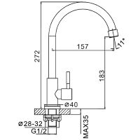 Кран для одного типа воды Frap H899 F41899-6 Сатин — фото 9, Краны