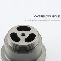 Донный клапан Frap F62-9 click-clack Оружейная сталь — фото 7, Донные клапаны