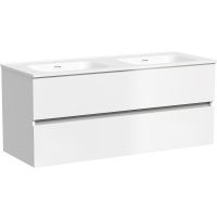 Тумба под раковину Sancos Urban 120 UR120-2W подвесная Белый глянец — фото 1, Мебель для ванной