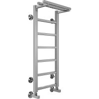 Водяной полотенцесушитель Terminus Контур П7 300х800 4670078529695 с полкой Хром, нижнее подключение, G 1/2" ВР, с угловым соединением — фото 1, Водяные полотенцесушители